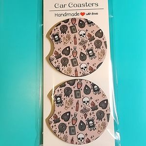 Witch Fortune Teller Car Truck Cup Holder Car Coasters